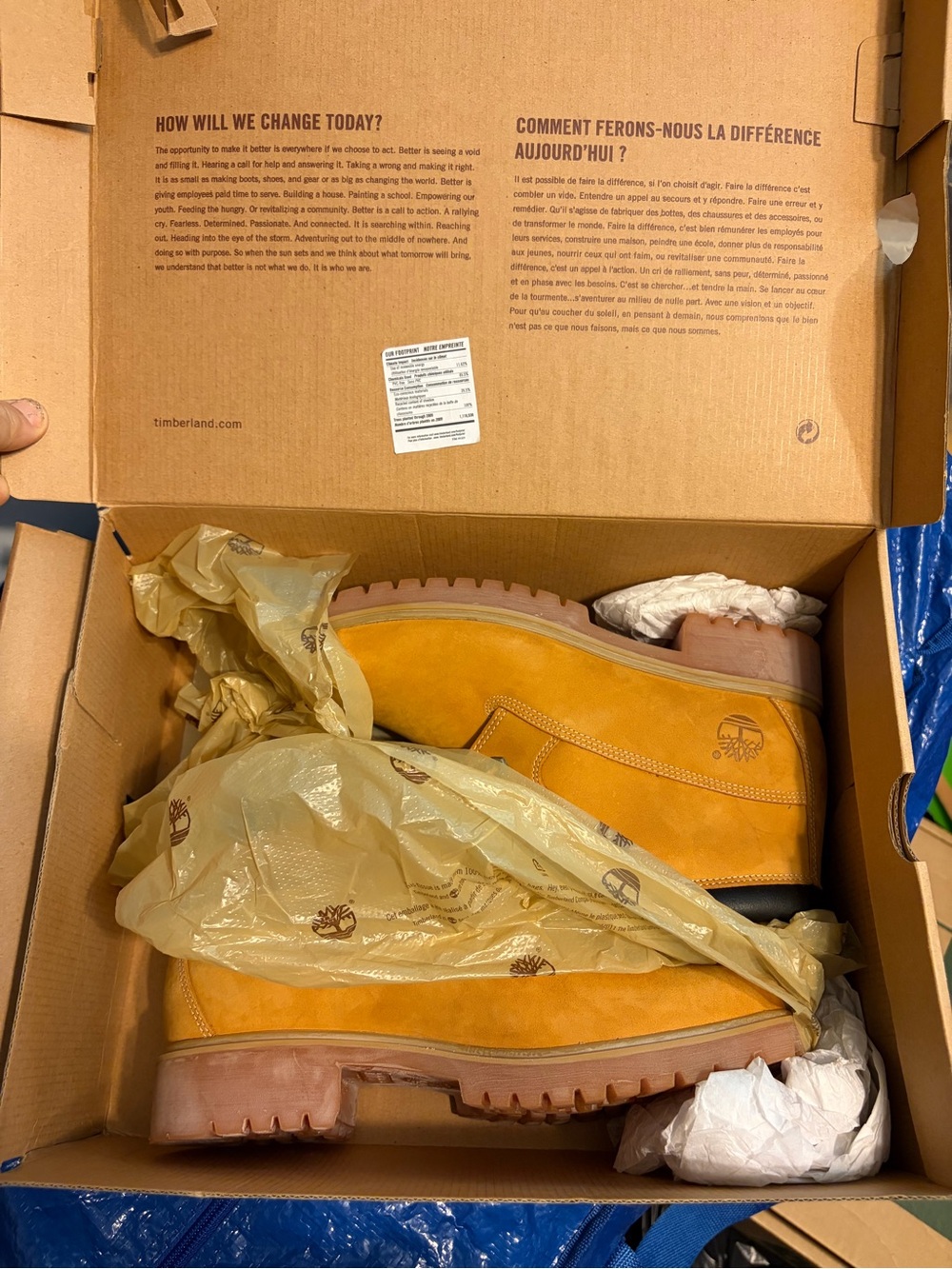 Timberland NIB Nellie Wheat Nubuck Work Boots - Wheat/Tan with Black Collar 9W - Picture 6 of 10